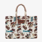 Wrangler Cowboy Print Tote Bag