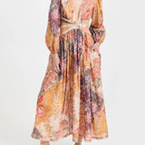 Pattie Cutouts Sides Paneled Maxi Dress