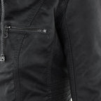 Pia | Moderne Lederjacke mit Kapuze