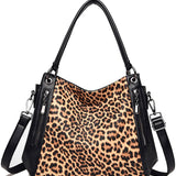 Casual Leopard Print Zebra Shoulder Bag