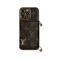Premium Leather iPhone Case: Integrated Wallet & Detachable Strap