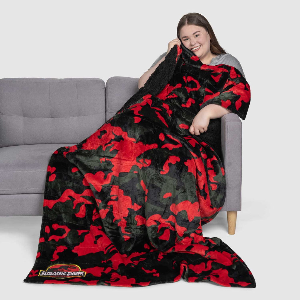 Jurassic Park Sherpa Blanket