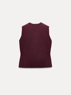 Knitted Vest And Pleated Skirt