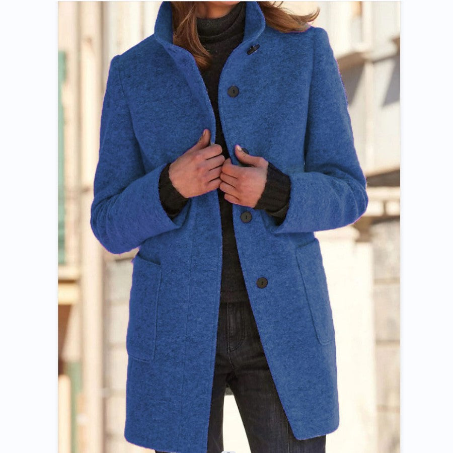 Vintora | Retro Damen-Windjacke mit Knöpfen und Stehkragen