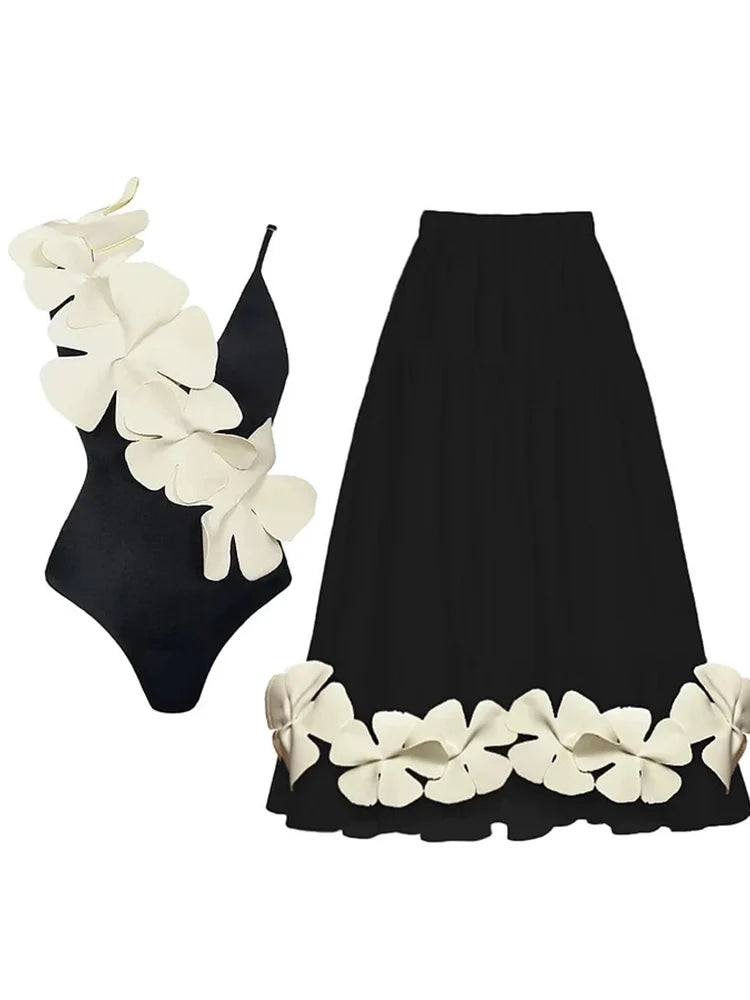 Tie Fresh Floral Swimsuit Set