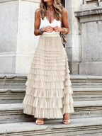 Mesh Layered Cake Skirt