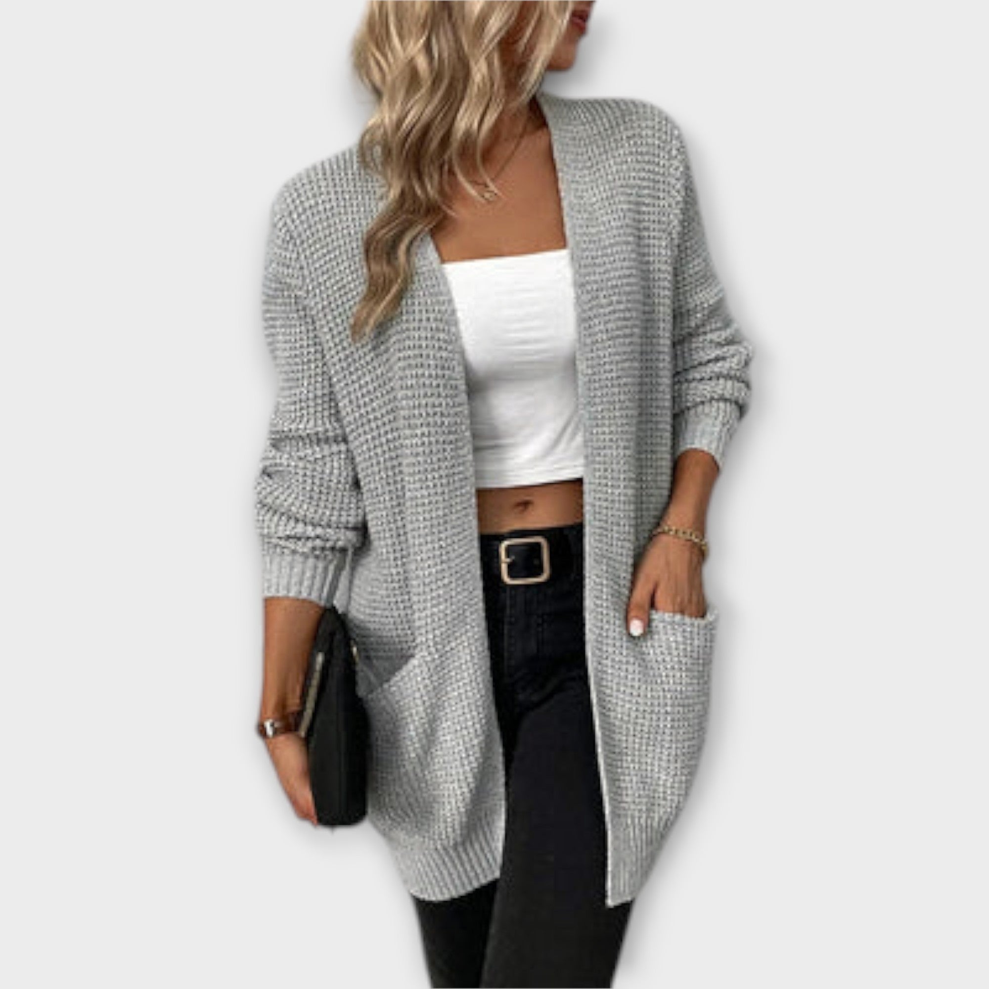 Nancy - Casual knitted sweater with pockets