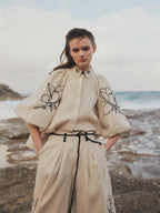 Casual Linen Floral Suit
