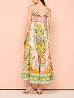 Camisole Unique Holiday Print Midi Dress
