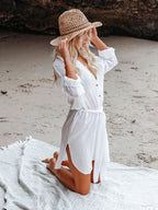 Striped Shirt Beach Cover Up Cutie Tunic