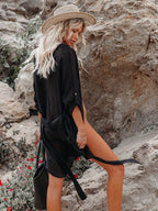 Striped Shirt Beach Cover Up Cutie Tunic