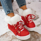 Everest Elite Winter Boots – Faux Fur Lined Platform Lace-Up Snow Boots