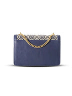Jacquard Star Rhinestone Chain Crossbody Shoulder Bag
