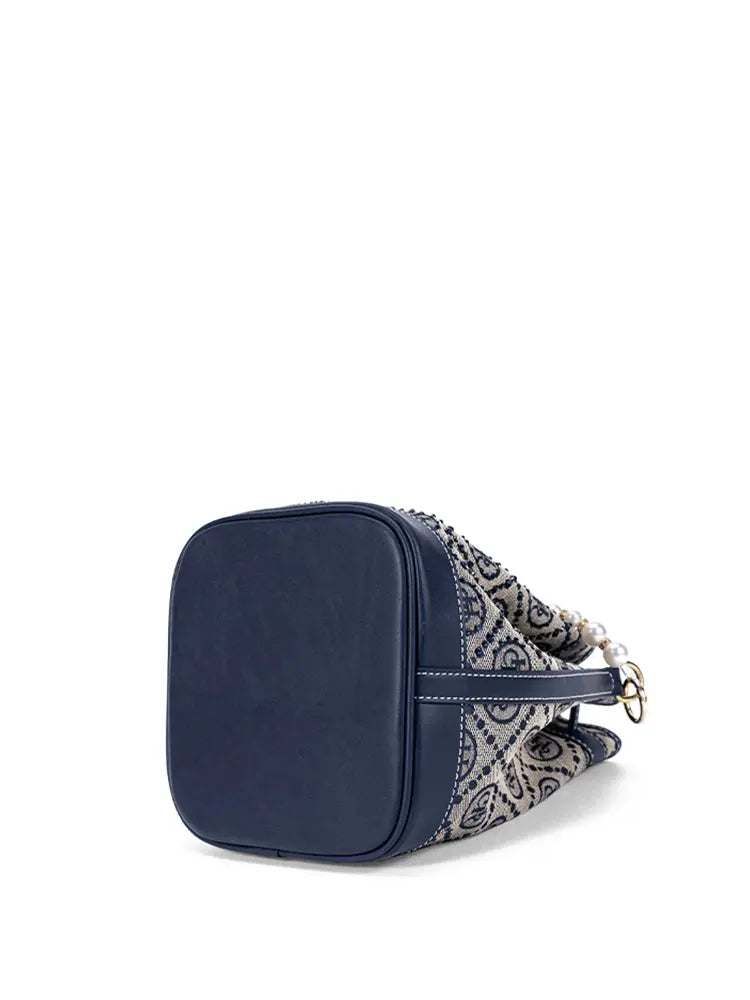 Jacquard Star Crossbody Bucket Bag