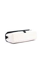 New Pebbled Leather & Canvas Shoulder Crossbody Tote