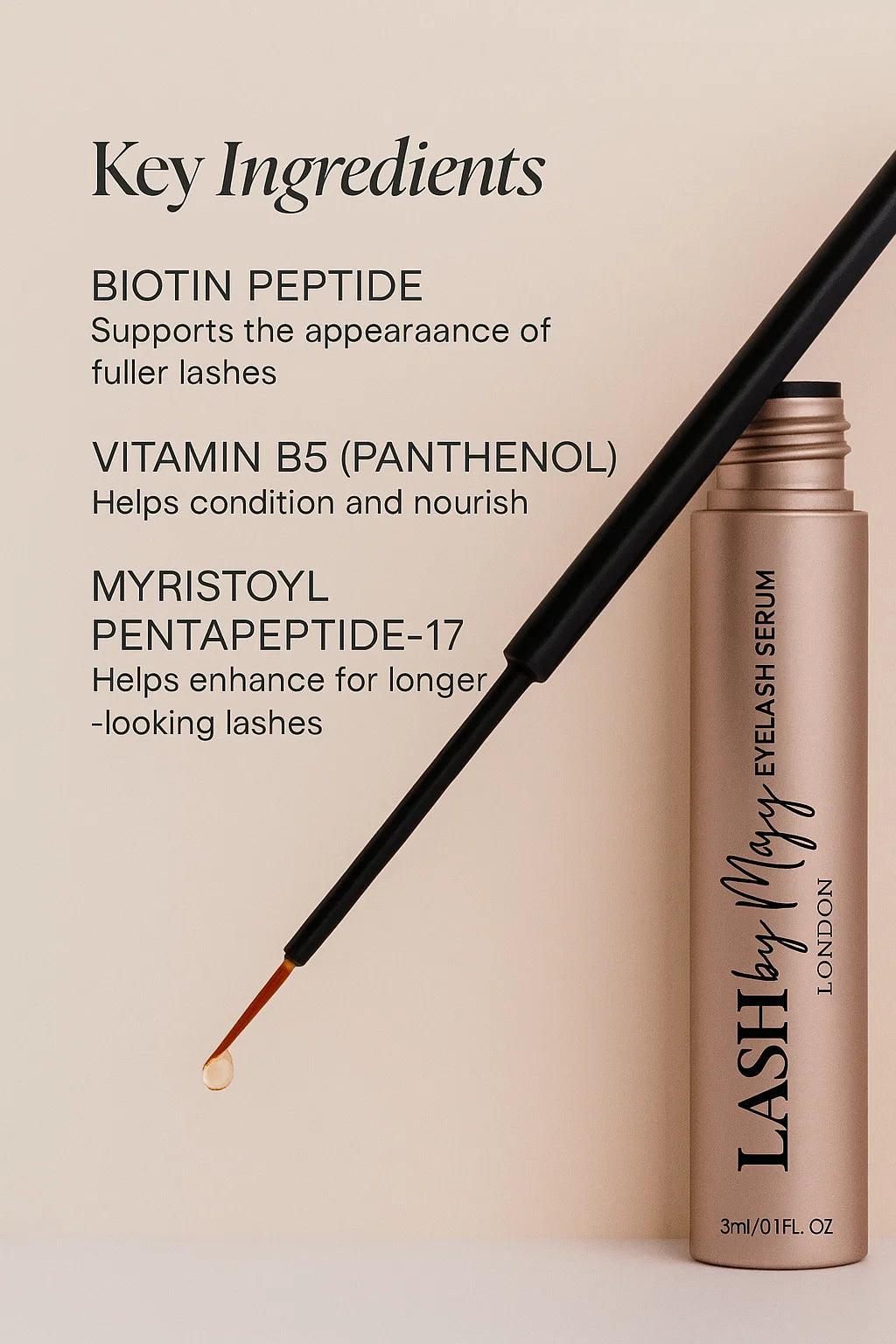 Eyelash Growth Serum for Longer, Fuller Lashes