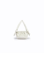 Leather Cloud Bag with Bow Detail