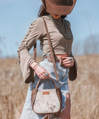 Wrangler Genuine Hair-On Cowhide Tote Bag