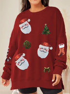 Sequin Animal Loose-Fit Sweatshirt