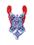 Reversible Colorblock One-Piece with Appliqué