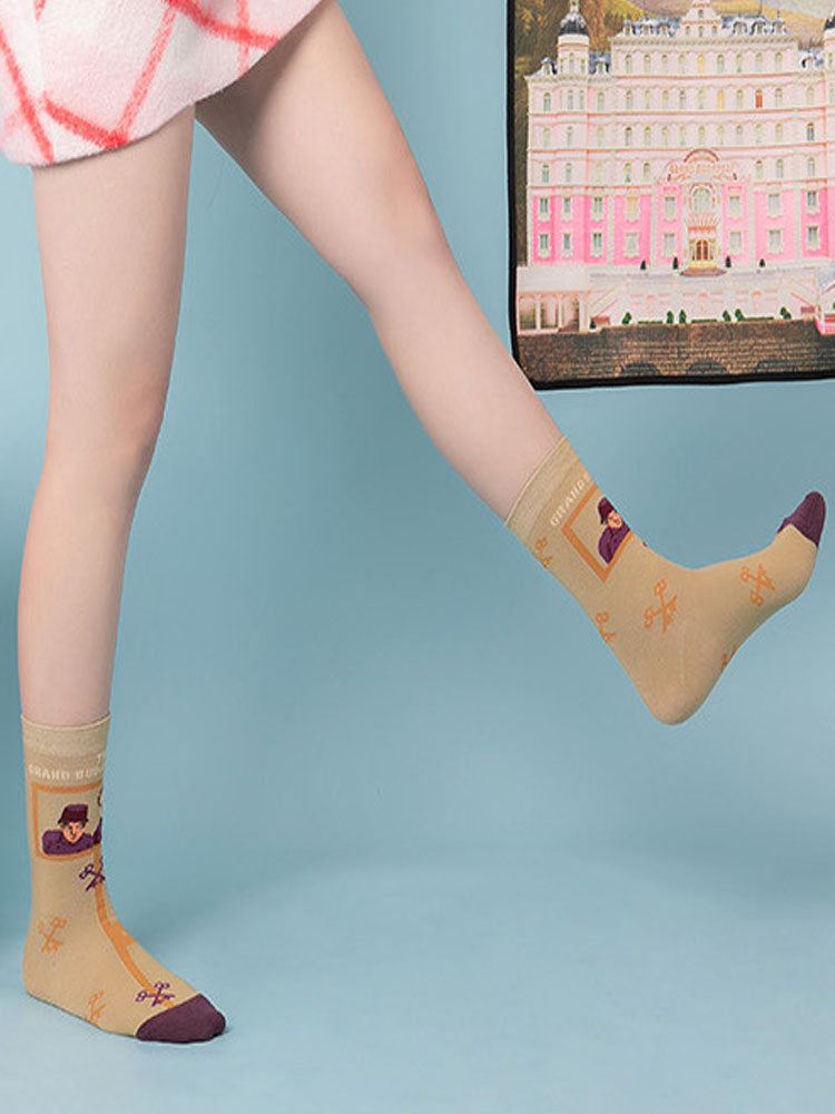 Cartoon Pattern Mid-Calf Socks