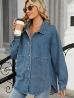 Loose-Fit Washed Denim Jacket