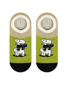 Cartoon Kitty Boat Socks