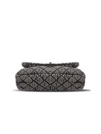 Washed Denim Quilted Chain Crossbody Bag