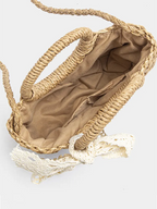 Woven Beach-Style Mini Basket Shoulder Bag