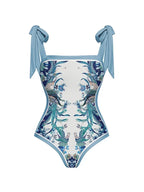 Reversible Tie Back Swimsuit and Skirt Set