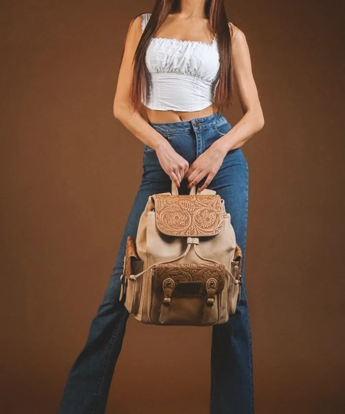 Wrangler Floral Tooled Concealed Carry Backpack