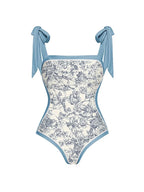 Reversible Tie Back Swimsuit and Skirt Set