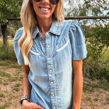 The Booker Western Button Down (Blue)