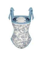 Reversible Tie Back Swimsuit and Skirt Set
