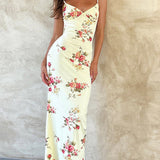 V-Neck Elegant Suspender Dress