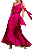 Fashion Elegant Sleeveless Solid Color Gown Dress