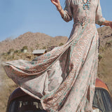 V-Neck Chiffon Sexy Maxi Dress