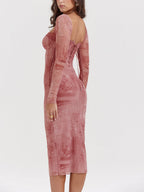 Pink Print Corset Dress