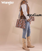 Wrangler Aztec Print Whipstitch Canvas Tote Bag Collection