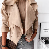 Suede Button Down Jacket Small Jacket