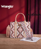 Wrangler Aztec Print Whipstitch Canvas Tote Bag Collection
