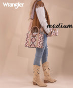 Wrangler Aztec Print Whipstitch Canvas Tote Bag Collection