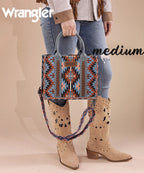 Wrangler Aztec Print Whipstitch Canvas Tote Bag Collection
