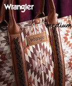 Wrangler Aztec Print Whipstitch Canvas Tote Bag Collection
