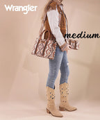 Wrangler Aztec Print Whipstitch Canvas Tote Bag Collection
