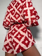Printed Jumpsuit Shorts