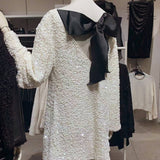 Sequined Tie-back Dress