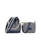 Jacquard Star Crossbody Bucket Bag