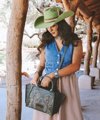 Wrangler Embroidered Boot Scroll Tote Bag Collection