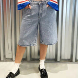 Light Blue Denim Sparkling Shorts